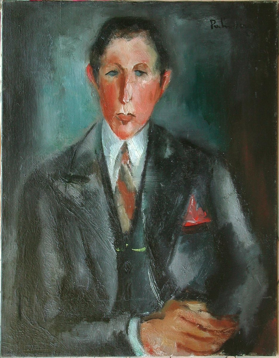 José Palmeiro "portrait Of A Man" 1929 Oil On Canvas 73x60